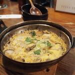 鳥扇 - 黒舞茸の卵とじ