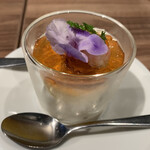 俺のフレンチ 銀座 - かに・えび・いくらの とろ～り人参ムースとオマールジュレ