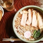 尾張屋 - むじなそば（温かい）