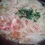 胡同文華 - 上海蟹の蟹みそ入り麺　土鍋煮込み