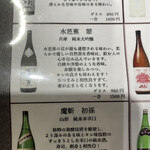 寿司と日本酒よってき - 日本酒メニュー