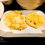 武蔵野うどん 澤村 - かしわ/レンコン天ぷら