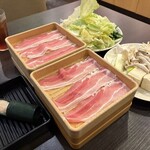 しゃぶ葉 - 豚バラしゃぶしゃぶコース2199円(土日ディナー料金)