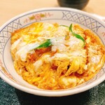 とんかつ　かつ楽 - カツ丼定食
ご飯みそ汁キャベ生たまご
おかわりし放題