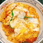 とんかつ　かつ楽 - カツ丼定食
ご飯みそ汁キャベ生たまご
おかわりし放題