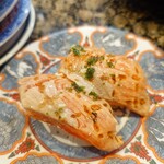 回転すし北海道 皆生店 - サーモンガーリックバター炙り