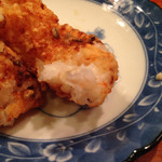 料理 ごう原 - 海老ドーナツの断面