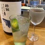 鮨 ひでぞう - 酔鯨・生すだち酎ハイ