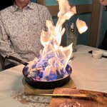 青の隠れ家個室イタリアン アモーレ - 炎の演出