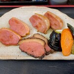 手打ちそば天ぷら 那央人 - 合鴨三種盛り