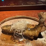 燈々庵 - 岩魚唐揚げ　白髪葱　甘酢餡