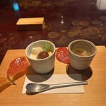 燈々庵 - 栗プリン　栗　求肥