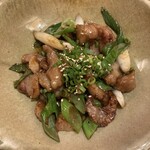 蕎麦食彩 さいとう - 葱ホルモン焼き