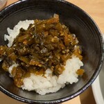 鶏白湯ラーメン ムツキ - 高菜ごはん