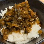 鶏白湯ラーメン ムツキ - 高菜ごはん