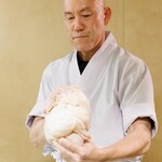 鶏割烹 まことや - 天草大王に感謝している鶏仙人