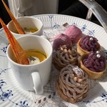 山のホテル ラウンジ・バー - 3段目(プリンとタルトとサブレ)