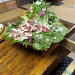 田舎料理おかりば - 〝猪鍋ピラミッド〟（笑）！