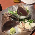 高知藁焼き 屋台餃子 土佐宿毛マーケット - カツオの藁焼き！おいしかった！