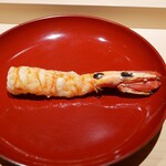 鮨 一永 - ボタンエビ(増毛)炭火焼き