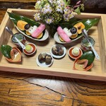 田舎料理おかりば - 次の盛り合わせ｡盛り付けキレイ｡