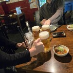 ホルモンさわ - 生ビールからスタート