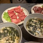 焼肉田園 - スープ1人前を分けて提供いただいた