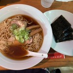 らーめん芝浜 - 新麦、醤油らーめん大盛り、海苔