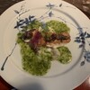 むくの実亭 - 真鯛のポアレ　椎茸のデュクセルと青海苔のソース
