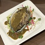 チャイニーズダイニング 結彩 - 蝦夷鮑の肝ソースあえ