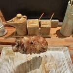 焼鳥 うの - 腹身     普段しない手で持ちながら