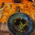 どうどう - 海鮮棒餃子(ﾊﾟﾘﾊﾟﾘ感なく…左端は崩れ状態)