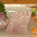 いわもと - もっちもちのタイのお造り✨️カンパチもアブラがのって味が濃い✨️