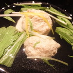 Sengakuji Monzem Monya - 清汁仕立　鶉団子　豆富　水菜　柚子