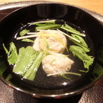 Sengakuji Monzem Monya - 清汁仕立　鶉団子　豆富　水菜　柚子