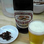 金田家 - ﾋﾞｰﾙはｷﾘﾝﾗｶﾞｰとｱｻﾋｽｰﾊﾟｰﾄﾞﾗｲがあります。高菜をｱﾃに一杯ｗ