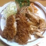 アジフライしょうが焼き