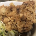 一由そば - ゴリゴリのジャンボゲソ天