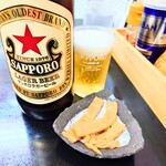 味楽 - ■ サッポロラガー (赤星) 大瓶 (633)、840円