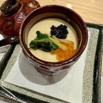 すし処 野毛 松風 - キャビアといくらの茶碗蒸し