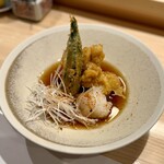 すし処 野毛 松風 - 白子天ぷら