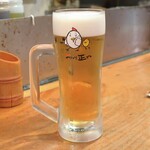 やきとり 正や - 一番搾り生ビール