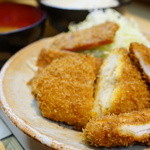 男飯!! 人気定食 (とり、ハム、コロッケ 3ヶ付) (650円)