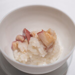 TATSUMI - 山形県新米のコシヒカリ、 北海道産北寄貝の炭火焼き、 自家製生カラスミ