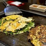 味乃家 - ポン酢とゴマだれで食べる「ねぎ焼き」これもദ്ദി˙◡･)