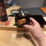 恵比寿 鮨 謙心 - 鰻の手巻き