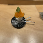 恵比寿 鮨 謙心 - みかんとヨーグルトシャーベット