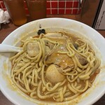 紋次郎 - ミックス後　スープ、めちゃ旨！！