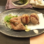 旬菜 おぐら家 - 足赤海老サクサク揚げ・おぐら家コロッケ