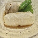 温石 - 太刀魚と石川小芋の揚げ浸し